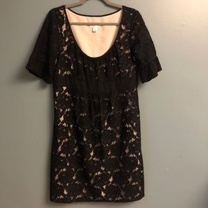 Black Loft Lace Dress Size 10